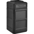 Global Industrial Square Standard Trash Can, Black, Plastic 641413BK
